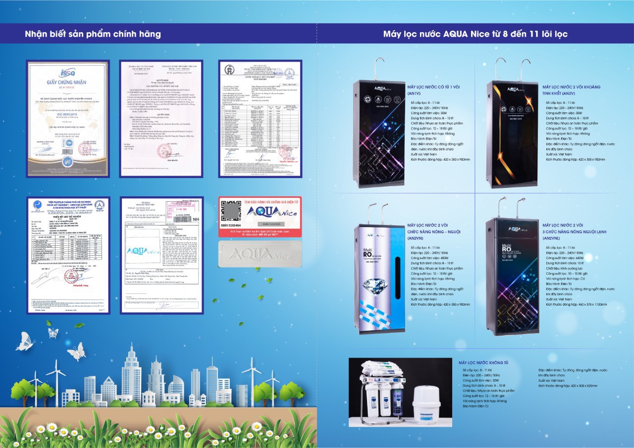 Sản phẩm máy lọc nước RO đến từ AQUA Nice